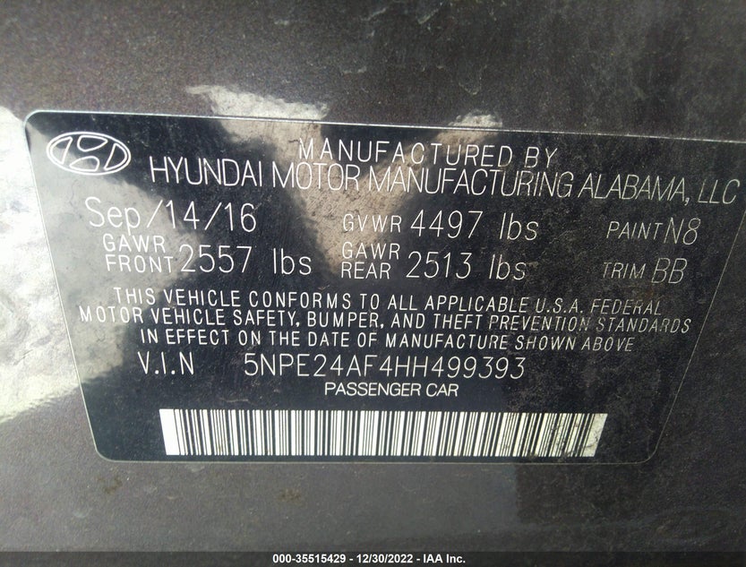 5NPE24AF4HH499393