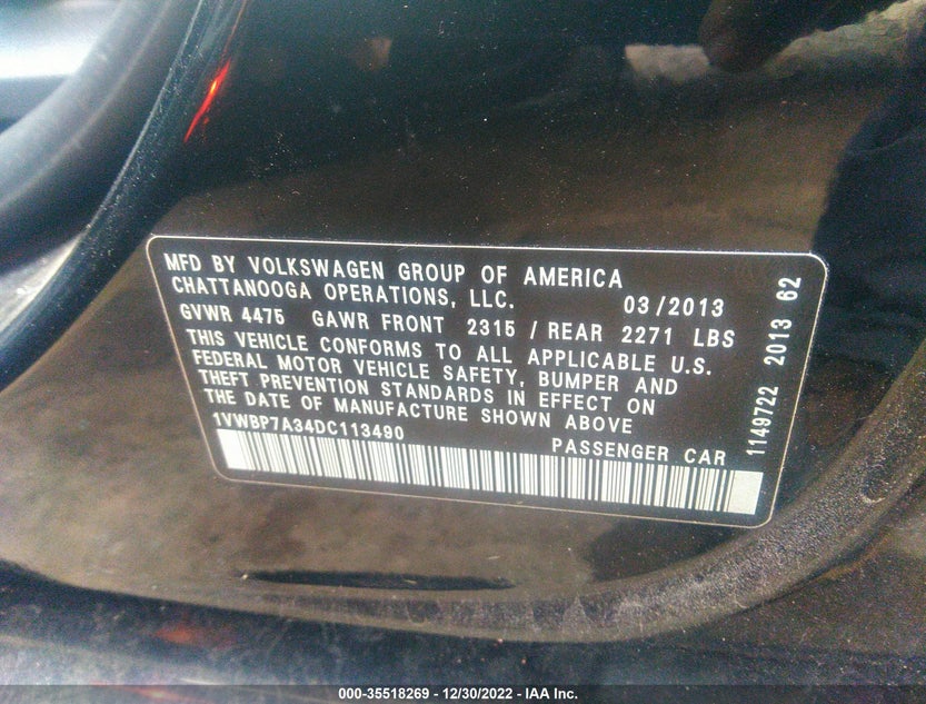 1VWBP7A34DC113490
