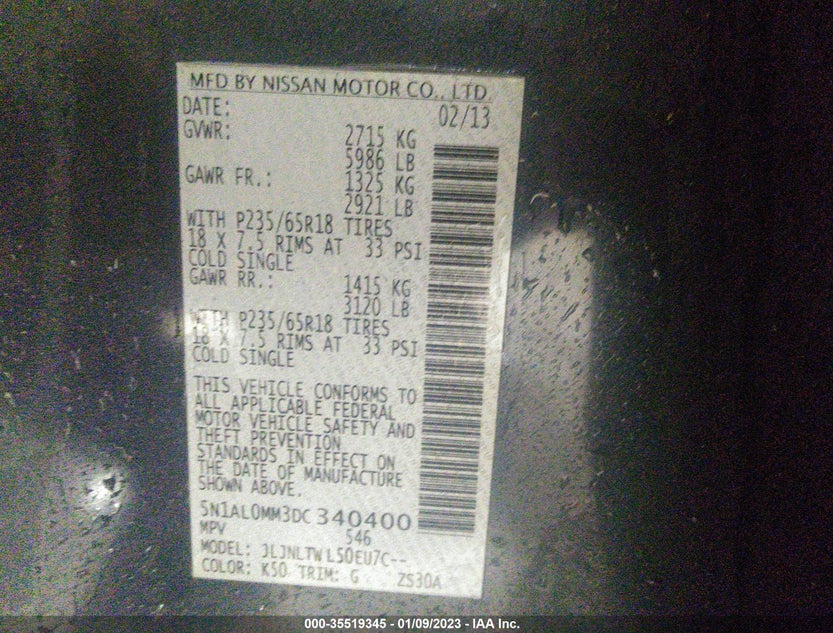 5N1AL0MM3DC340400