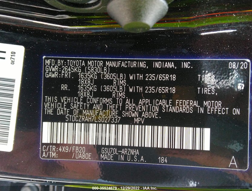 5TDCZRAH7LS027337