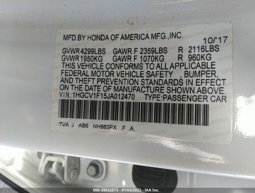 1HGCV1F15JA012470