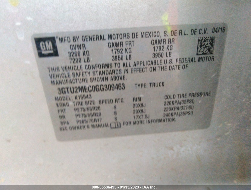 3GTU2MEC0GG309463