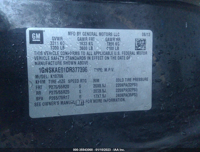 1GNSKAE01DR377396