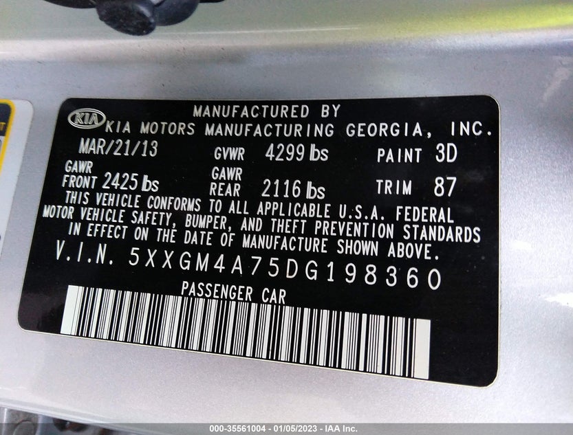 5XXGM4A75DG198360