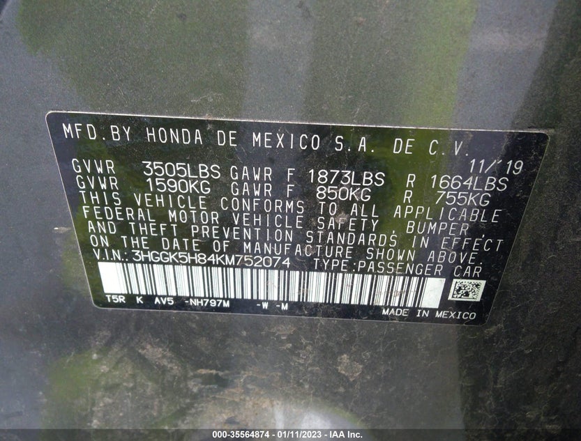 3HGGK5H84KM752074