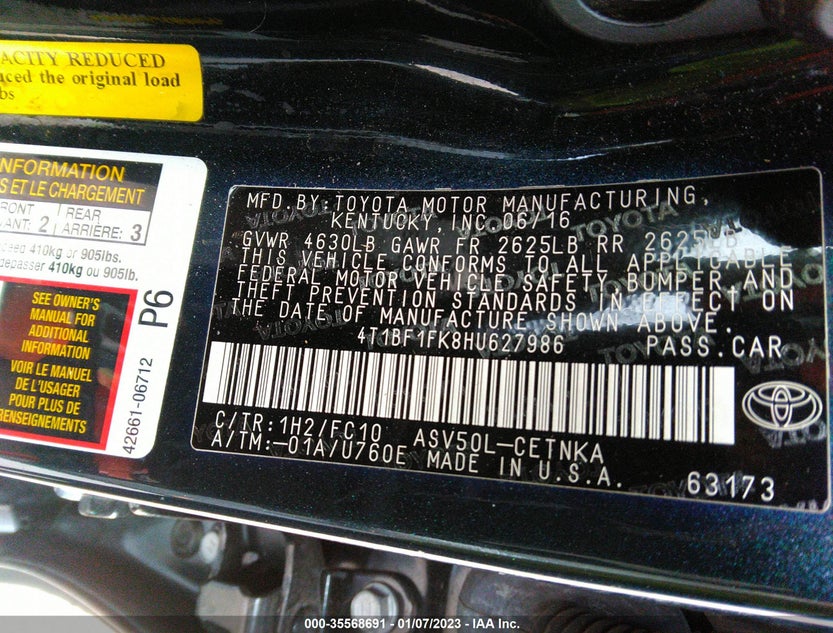 4T1BF1FK8HU627986