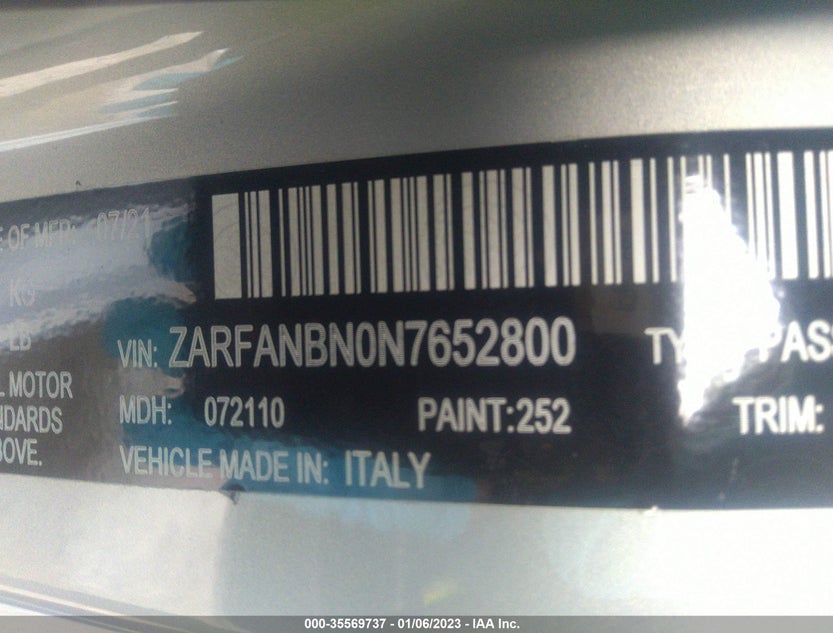 ZARFANBN0N7652800