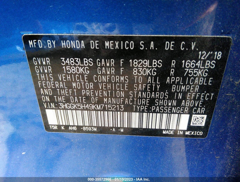 3HGGK5H49KM715213