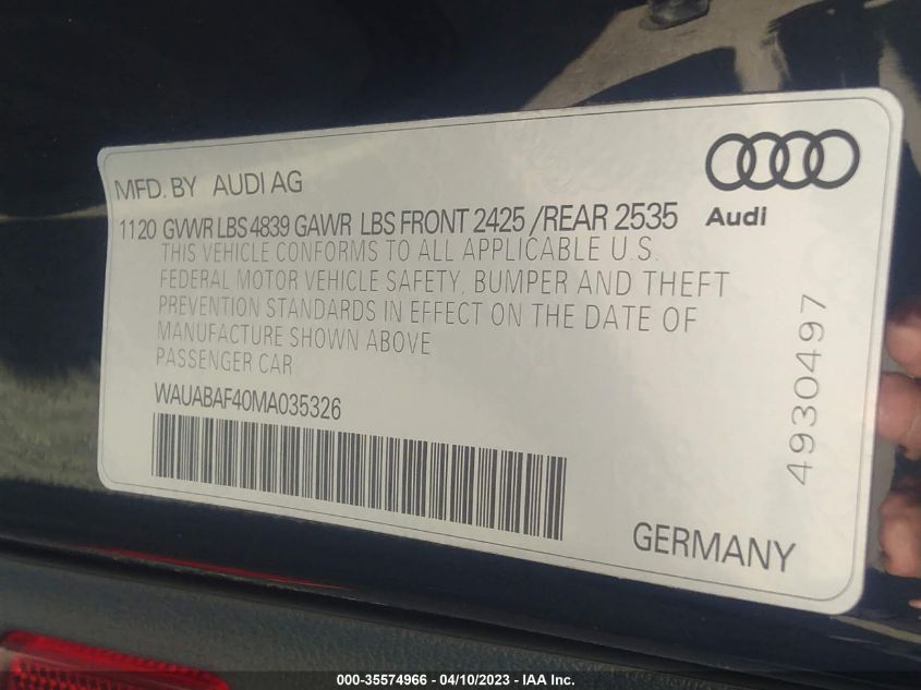 Фото: WAUABAF40MA035326 - 9