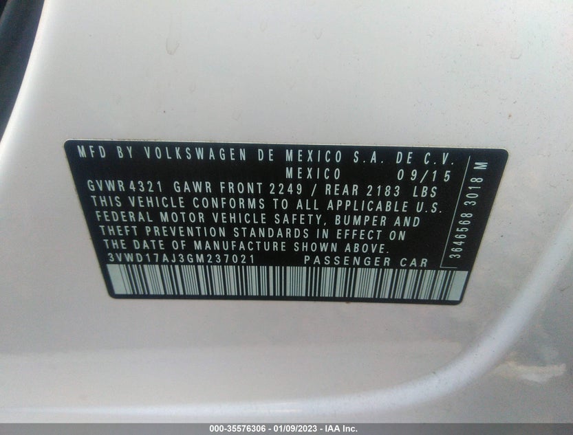 3VWD17AJ3GM237021