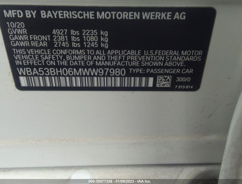 WBA53BH06MWW97980