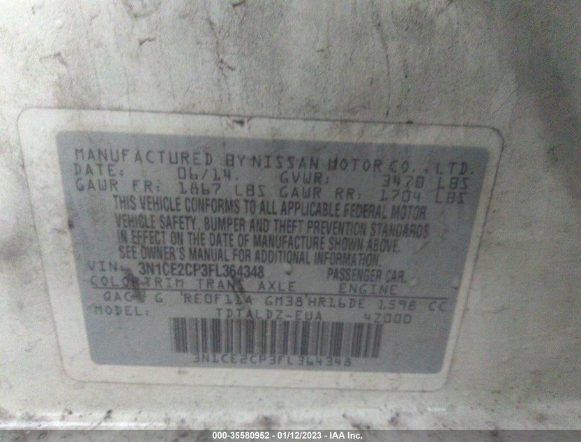 3N1CE2CP3FL364348