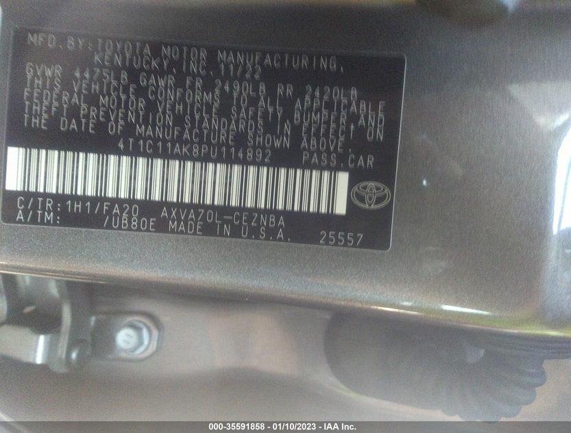 4T1C11AK8PU114892