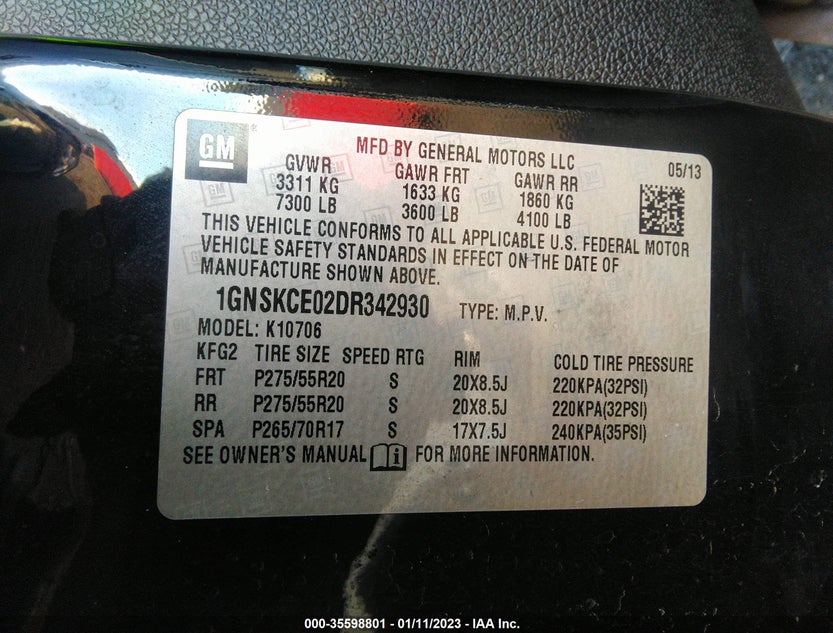 1GNSKCE02DR342930