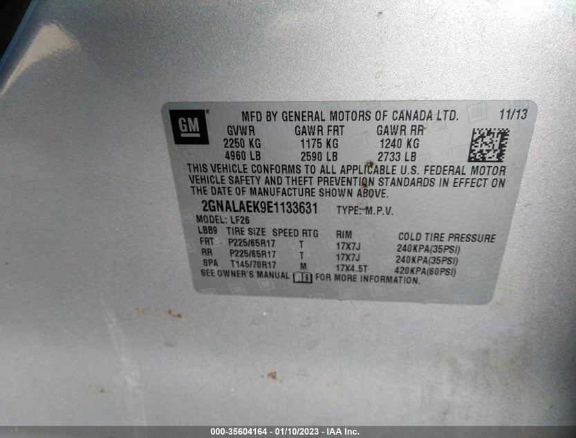 2GNALAEK9E1133631