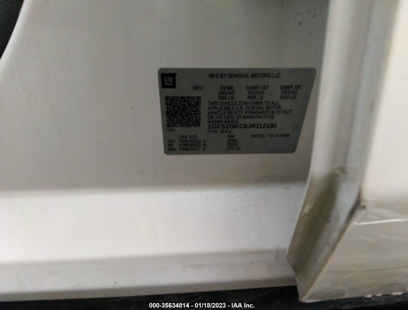 1GKS2GKC9JR112185