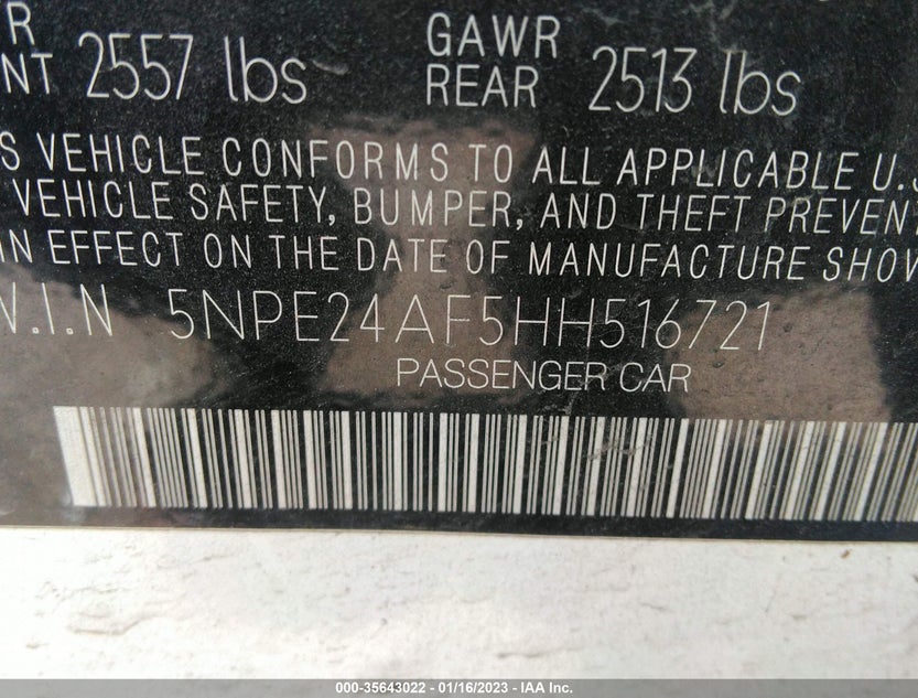 5NPE24AF5HH516721