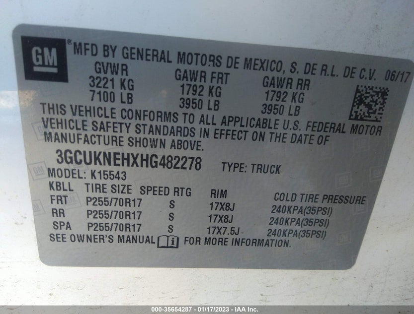 3GCUKNEHXHG482278