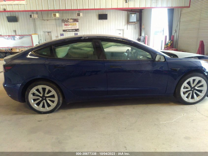 2022 Tesla Model 3 Long Range Dual Motor All-Wheel Drive VIN: 5YJ3E1EB5NF265925 Lot: 35677338