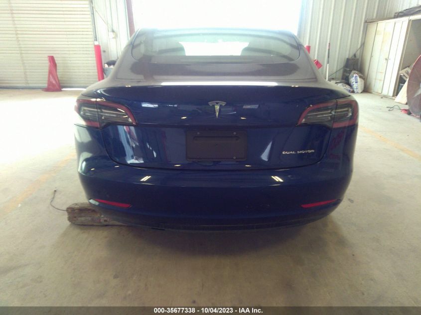 2022 Tesla Model 3 Long Range Dual Motor All-Wheel Drive VIN: 5YJ3E1EB5NF265925 Lot: 35677338