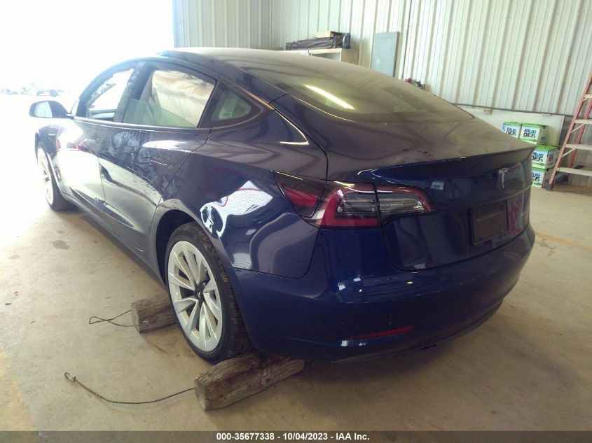 2022 Tesla Model 3 Long Range Dual Motor All-Wheel Drive VIN: 5YJ3E1EB5NF265925 Lot: 35677338