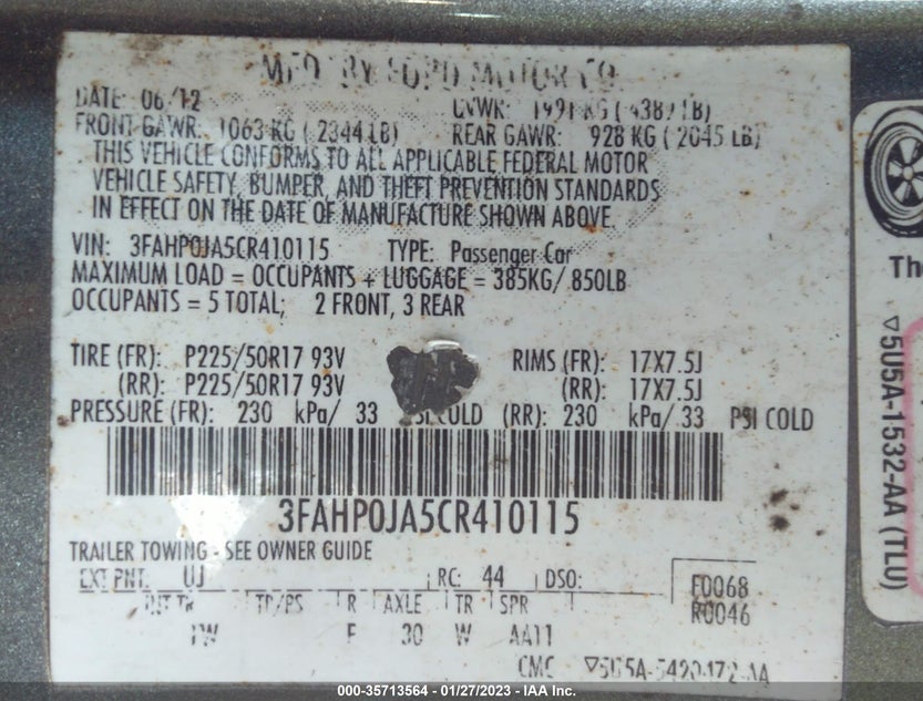 3FAHP0JA5CR410115