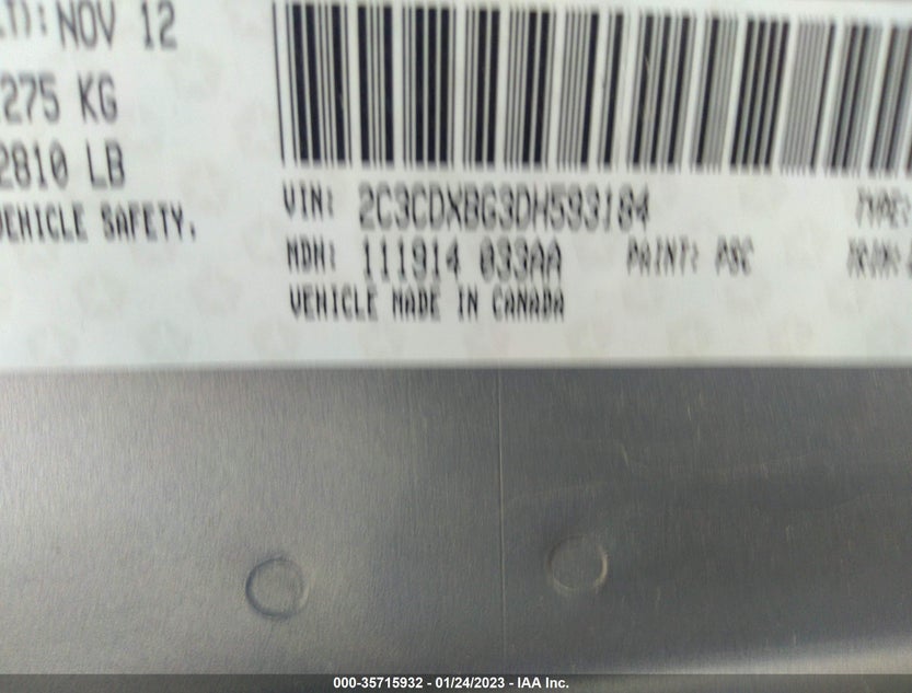 2C3CDXBG3DH593184