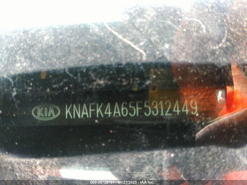 KNAFK4A65F5312449 2015 Kia Forte Lx