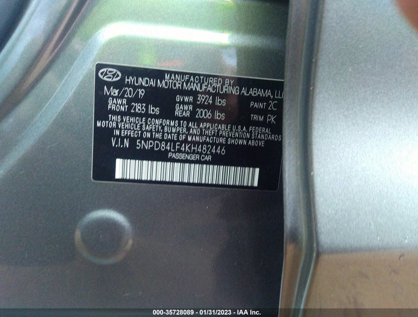5NPD84LF4KH482446