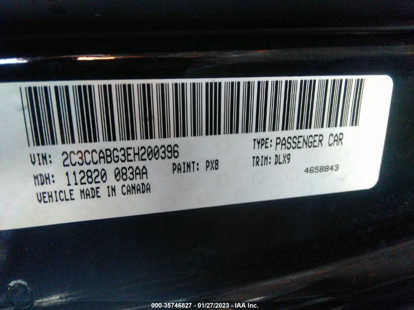 2C3CCABG3EH200396 2014 Chrysler 300 S