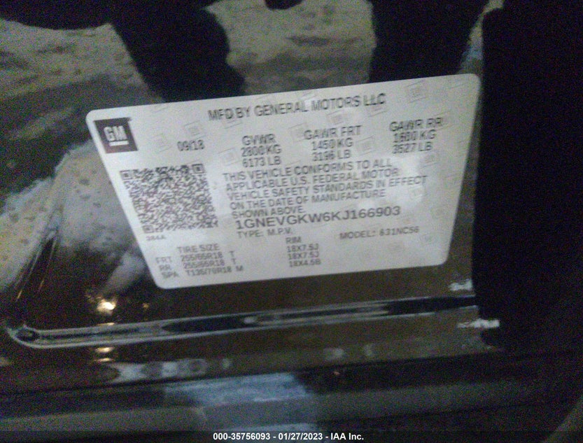 1GNEVGKW6KJ166903