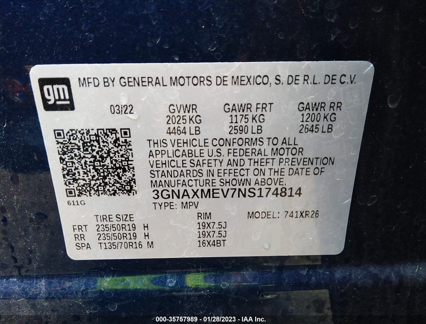 3GNAXMEV7NS174814