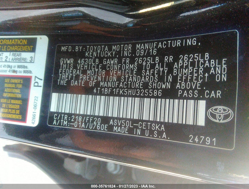 4T1BF1FK5HU325586