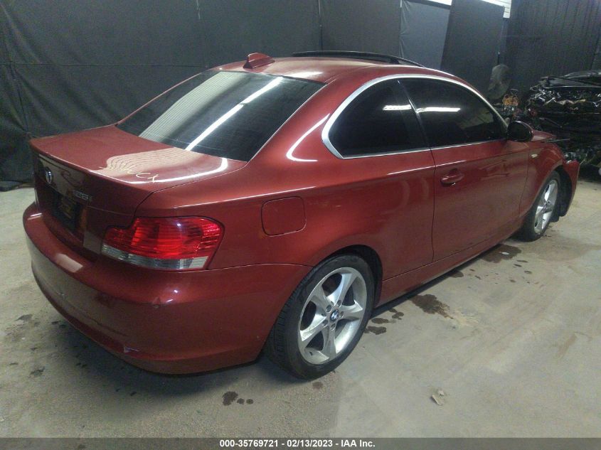 2008 BMW 1 Series 128I VIN: WBAUP73548VF08189 Lot: 35769721