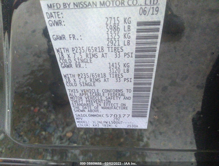 5N1DL0MM0KC570177