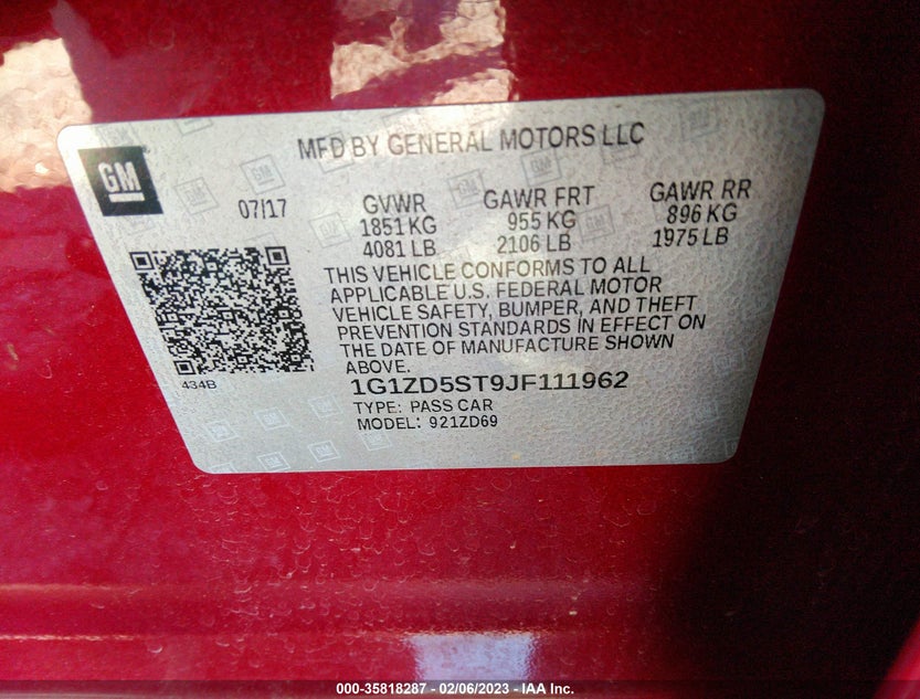 1G1ZD5ST9JF111962