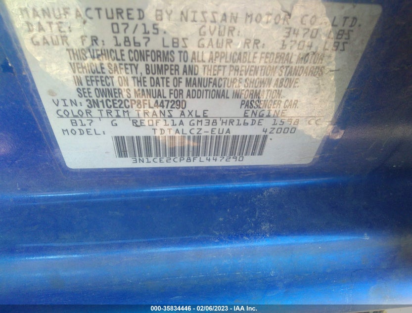 3N1CE2CP8FL447290