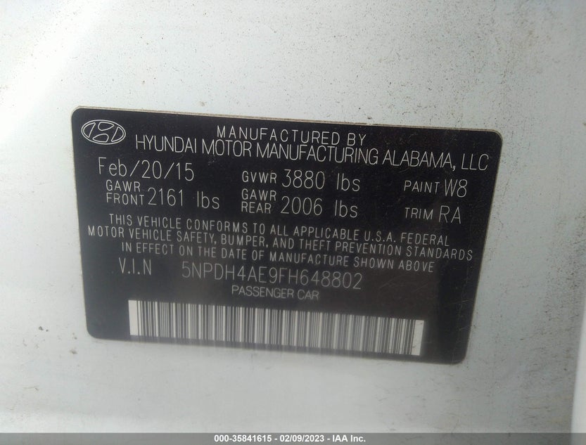 5NPDH4AE9FH648802