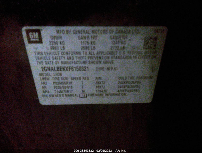 2GNALBEKXF6150321
