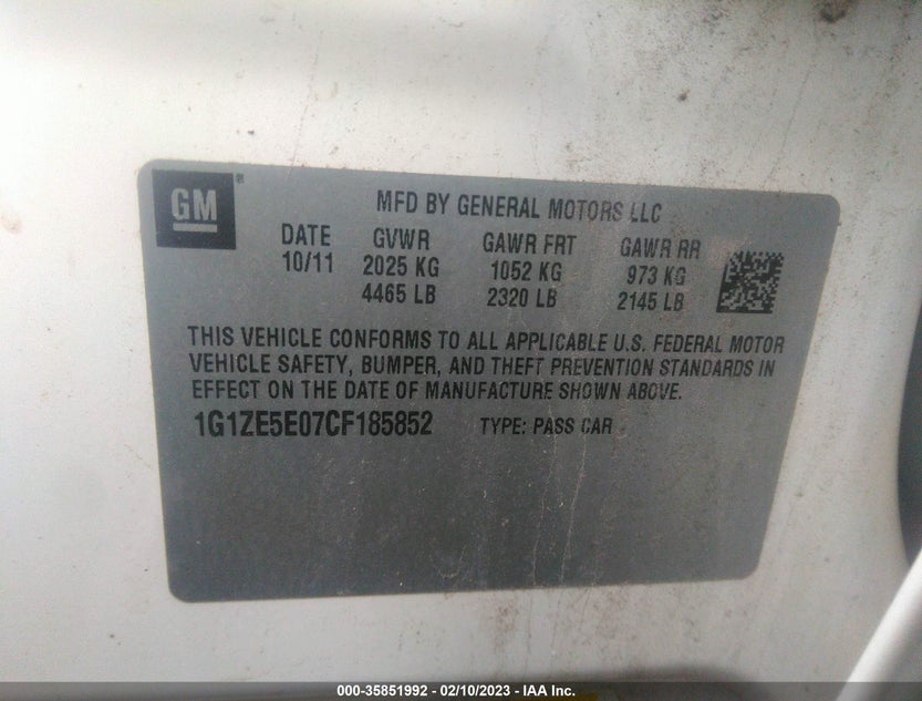 1G1ZE5E07CF185852