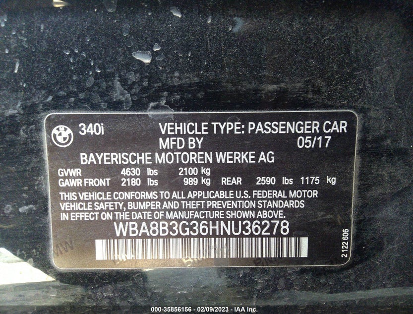 WBA8B3G36HNU36278