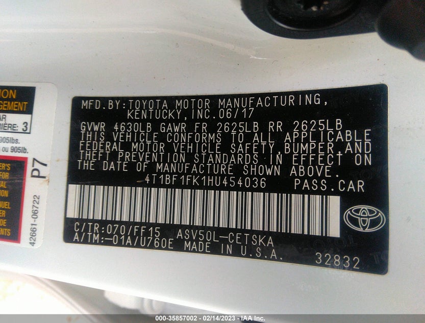 4T1BF1FK1HU454036