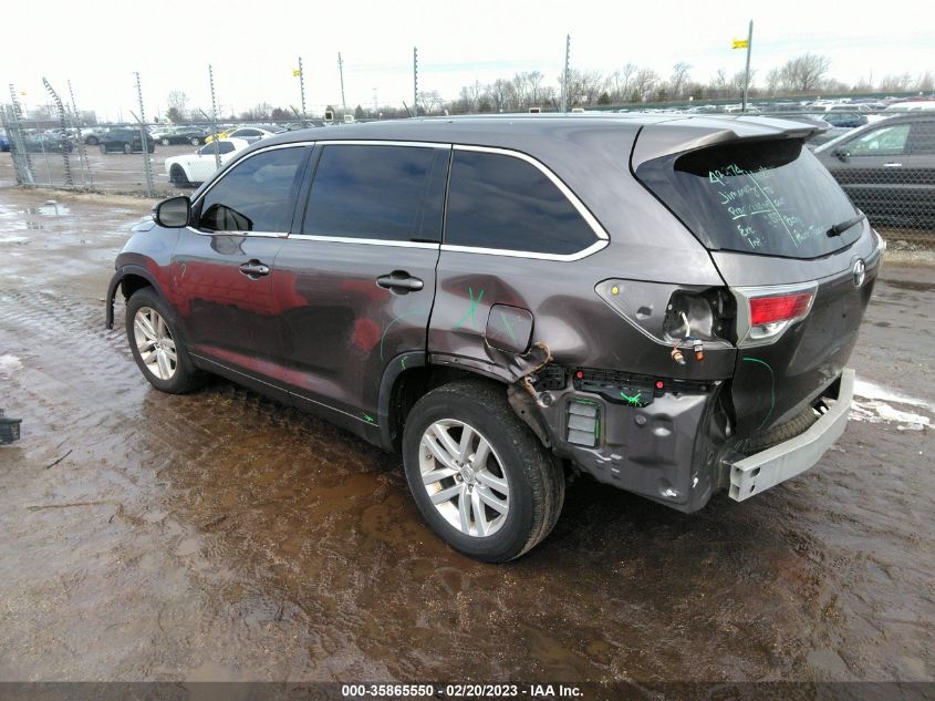 5TDBKRFH2ES020811 2014 Toyota Highlander Le