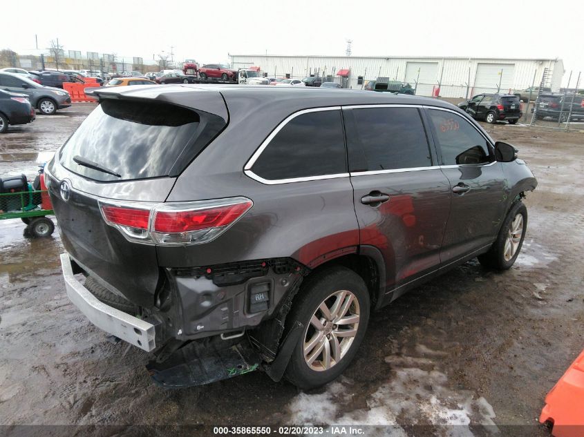 5TDBKRFH2ES020811 2014 Toyota Highlander Le