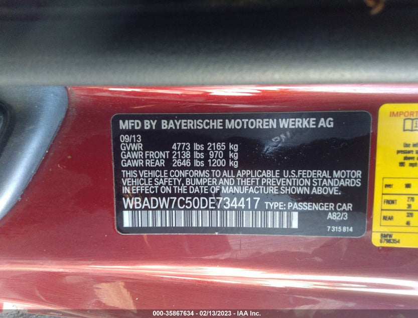 WBADW7C50DE734417