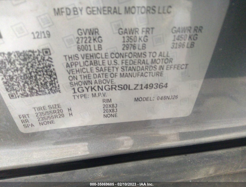 1GYKNGRS0LZ149364