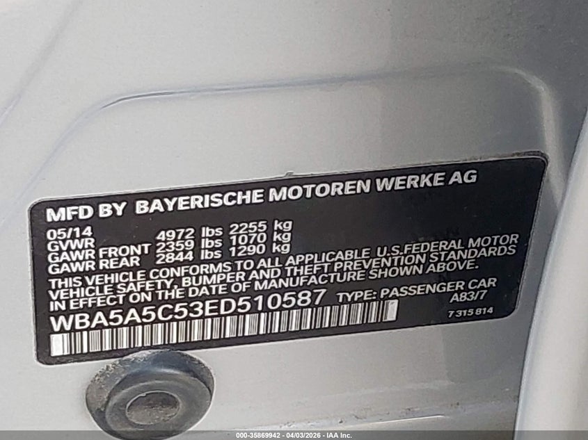 2014 BMW 528I #9