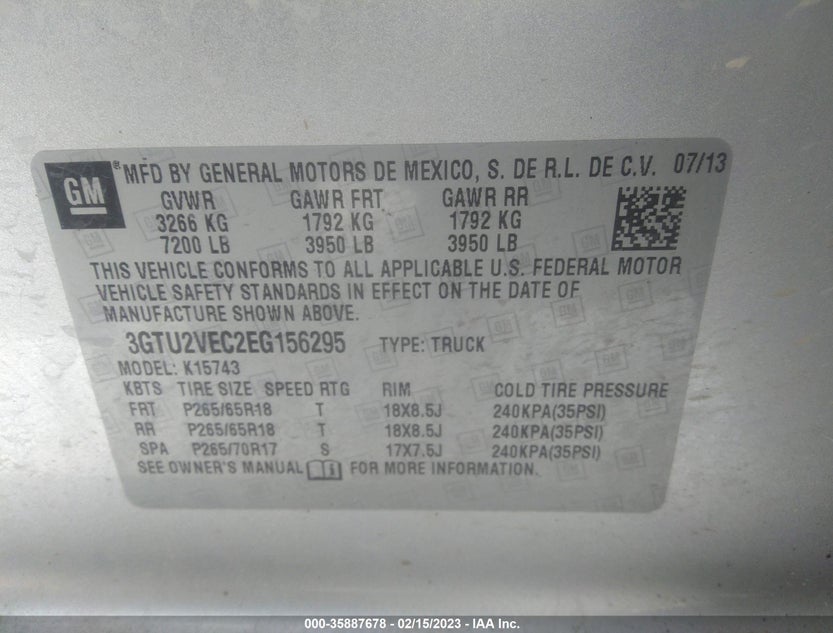 3GTU2VEC2EG156295