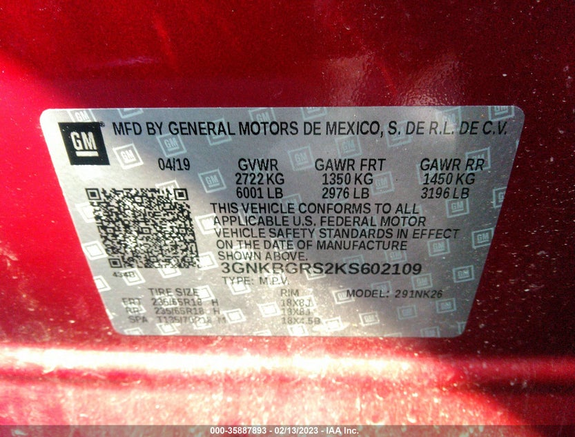 3GNKBGRS2KS602109