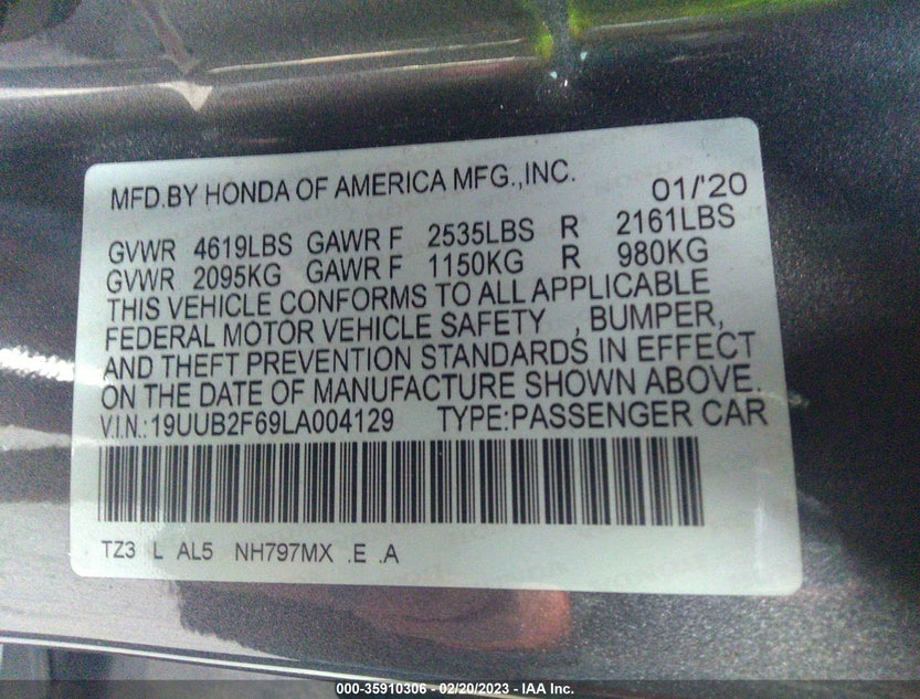 19UUB2F69LA004129